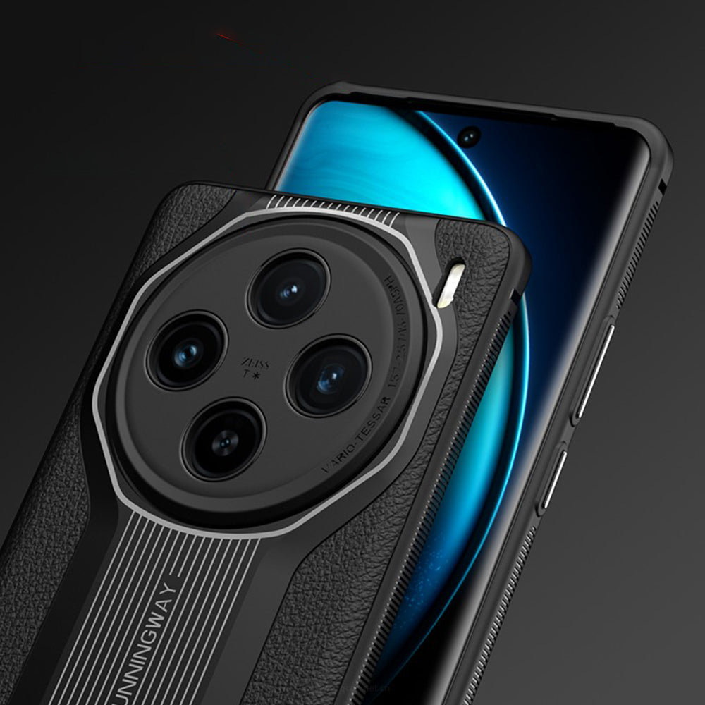 Q.COO Super Running Series For vivo X100 Pro 5G Shockproof Case Leather+Acrylic+TPU Mobile Phone Cover Q.COO Super Running Series For vivo X100 Pro 5G Shockproof Case Leather+Acrylic+TPU Mobile Phone Cover